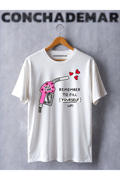 Vordevia Motivacija za brigu o sebi Štampano Oversize kroj T-shirt