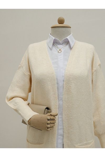 HİJABAYA Yumoş Double Pocket Knitwear Cardigan