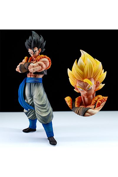 Choice A Dragon Ball Z Vegetto Action Figure Gogeta Figuras Two Heads Replacable 27cm Statue Model Collect.