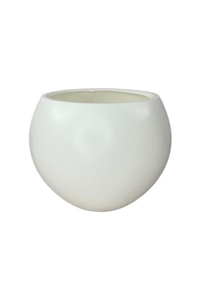 Nettenevime Sphere Round Ball Vase Decorative Flower Pot White 25*20cm