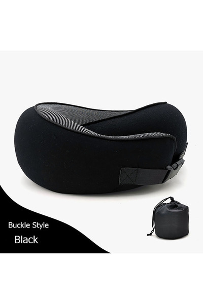 Choice وسادة رقبة من إسفنج الذاكرة بتصميم مشبك أسود للفقرات العنقية، محمولة ل...