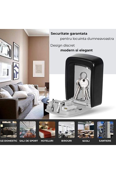 Echo Soul Echo Soul® combination key storage box, wall-mounted, 130x100x50 mm