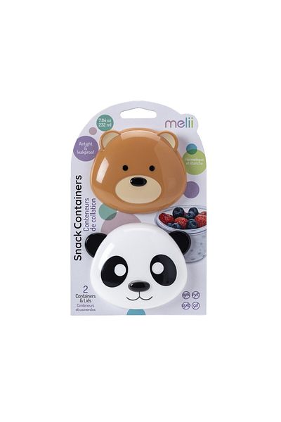 Melii SET OF 2 BABY FOOD CONTAINERS, MELII, PANDA&BEAR MODEL
