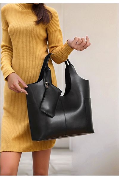 PayBuy Geantă de mână și de umăr pentru femei, cu buzunare laterale, portofel, din piele artificială, elegantă, ușoară, pentru utilizare zilnică și specială