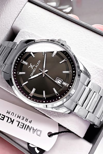 Daniel Klein Men's Silver Color Steel Watchband - 3 Atm Waterproof, Gift Bracelet Dke2108C1