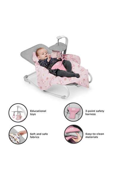 Kinderkraft Lounger 3 In 1, Felio 2, Peony Rose