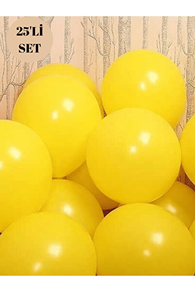 Bunloon Pastel Sarı Balon Doğum Günü Parti Süsleme Balonu