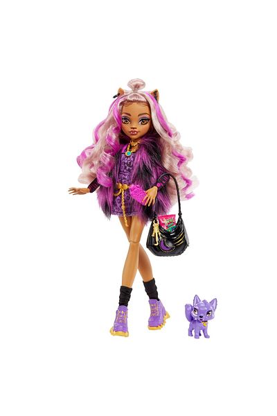 MONSTER HIGH CLAWDEEN WOLF DOLL WITH ANIMAL AND ACCESSORIES