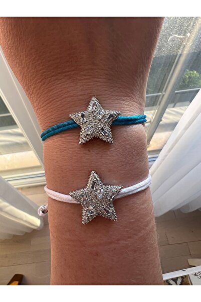 Neesh Beyaz İpli Yıldız Taşlı Bileklik