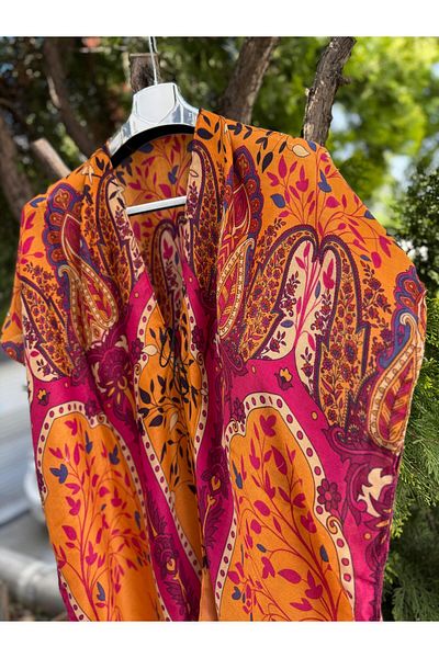 MARBERRY Safran Authentic Patterned Women's Pareo Beach Dress