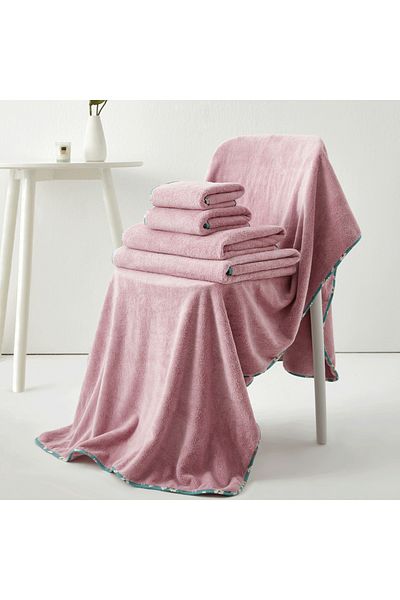 REEFI Reefy Medium Body Towel - Orchid - Floral Edges (Size 70*140 cm)