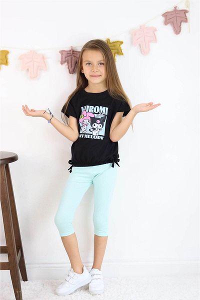 falcomini Girl's Summer T-Shirt, Leggings 2-Piece Set 2/6 Years Old