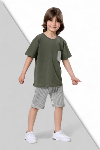 İFBA KİDS Striped Shorts Set