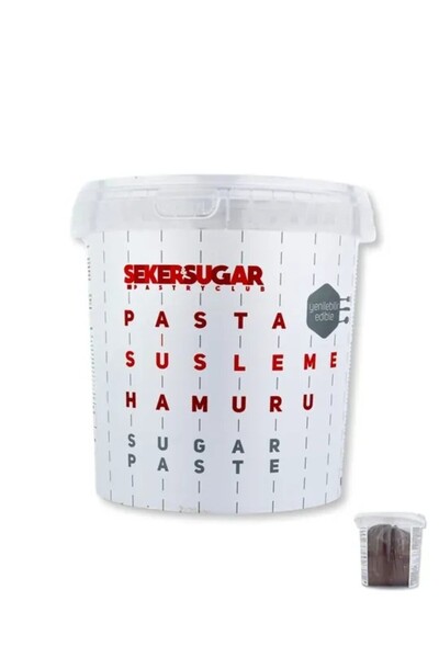 ŞEKER & SUGAR Şekersugar Şeker Hamuru Kahverengi 1 Kg – Pasta Kaplama ve Deko...