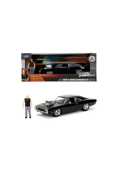 Simba Jada Fast And Furious Set Dom Figure And Metal Car Dodge Charger 1970 Scale 1 To 24