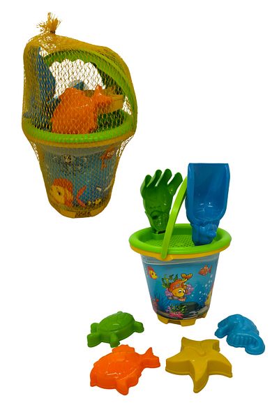 RAF Store Sea - Beach Sand Bucket Play Set with Rake Shovel Mold Accessory