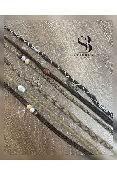 Selin Bengi 6 Lı Rasta Mix Afrika Örgü Çıt Çıt Toka - Koyu Kumral & Açık Küllü Kumral