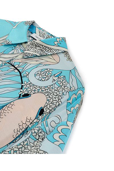 Twist Visual Printed Three Quarter Sleeve Shirt