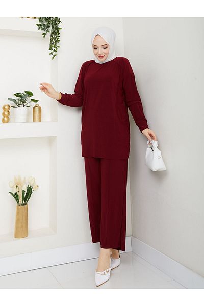 MODAMÜNASİP Our Tunic Double Pocket Detailed Erva Trousers Suit with Its Most Beautiful Colors ✨ ✨