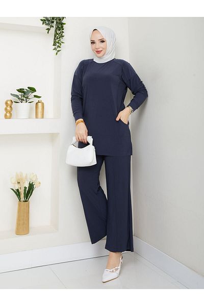 MODAMÜNASİP Our Tunic Double Pocket Detailed Erva Trousers Suit with Its Most Beautiful Colors ✨ ✨