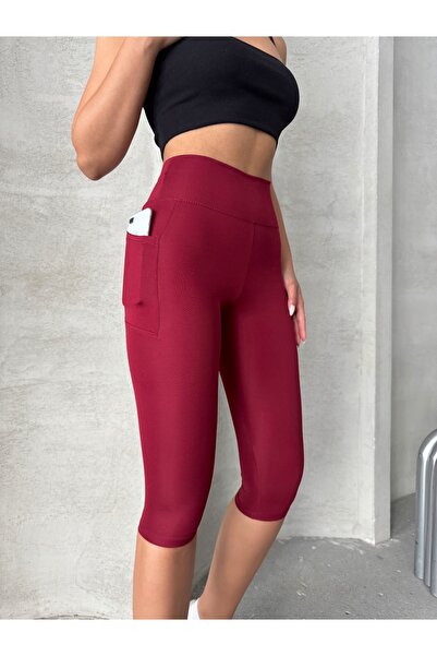 Nordmende Women's High Waist Tightening Pocket Short Tights