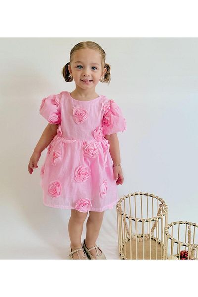 2kids2mom Yerda Girl Dress-Pink