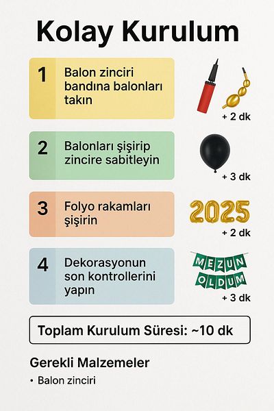 DÜVENCİ TİCARET Graduation Celebrations Ceremonized Party Ornaments