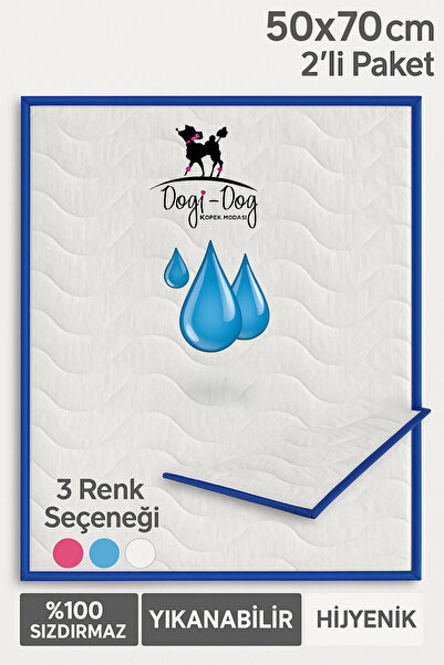 DOGİ&DOG Dogi&Dog İç Mekan Köpek Mavi Çiş Pedi 50*70 CM - 2 Adet