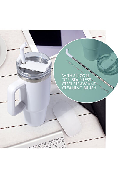 Botella Insulated Water Bottle Megaflask - Leakproof Stainless Steel, Sports & Outdoor 900ml, White