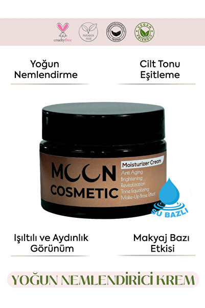MOON COSMETIC Yoğun Nemlendirici Su Bazlı Yüz Kremi Yaşlanma Karşıtı,aydınlat...