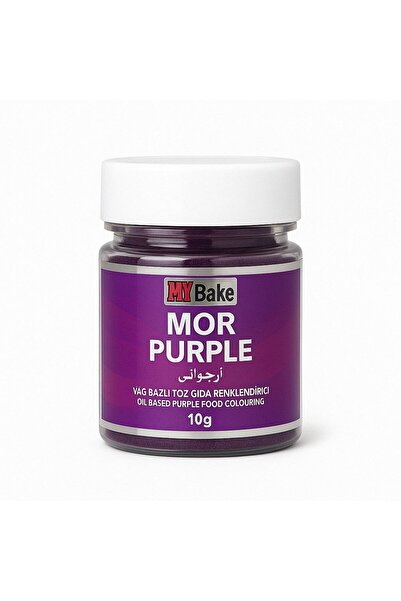 MY BAKE Yağ Bazlı Toz Gıda Boyası Mor 10 Gr – Yoğun Renkli Pasta, Kek ve Şeke...