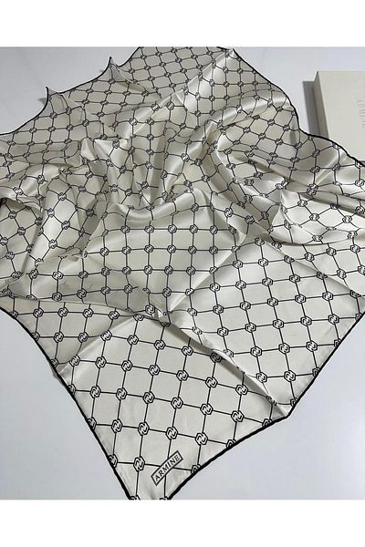 Armine Μεταξωτό Φουλάρι Sura 9178D (S ) 90 x 90 Ecru - 82
