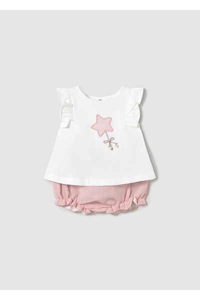 MAYORAL Baby Girl Kids Set with Shorts Summer 2-Piece Baby Pink