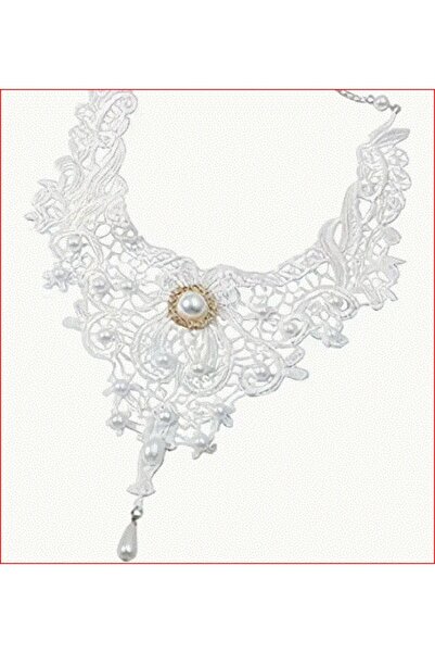 modares Κολιέ τσόκερ με γοτθική δαντέλα - Υλικό δαντέλας σε στυλ Vintage -