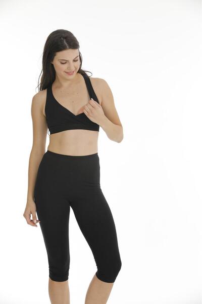 Tuess بوستير رياضي للرضاعة باللون الأسود