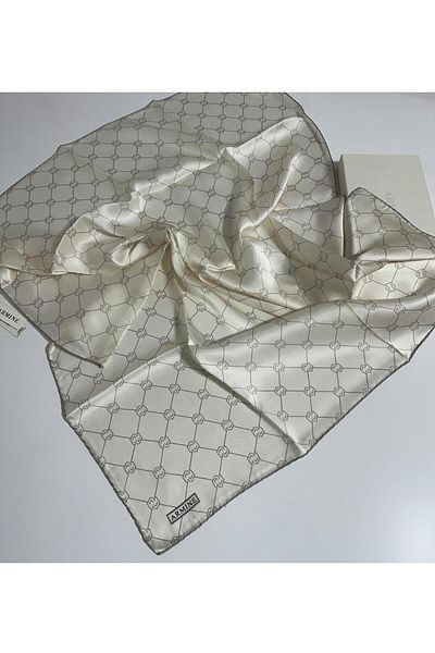 Armine Μεταξωτό Φουλάρι Sura 9178D (S ) 90 x 90 Κρέμα - 81