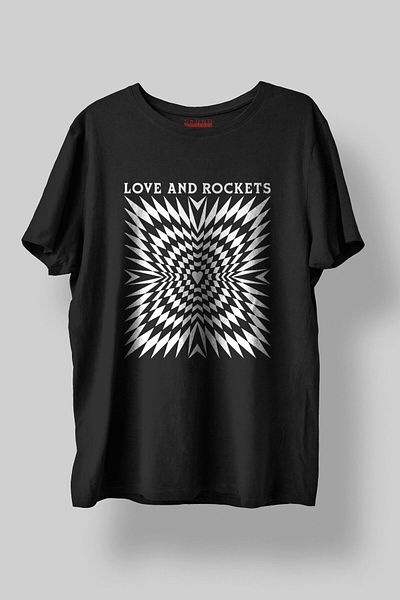 Sound Gorgeous Love and Rockets Music Printed Regular Fit Unisex Black T-Shirt 100% Cotton No:0214