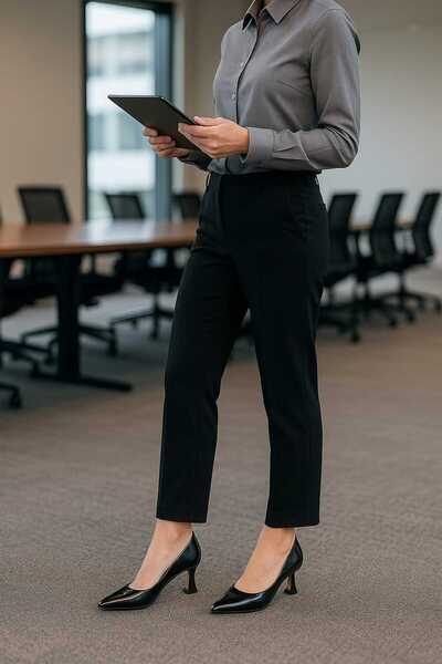 37Numara Stiletto de damă de mărime mare - 41-42-43-44 Piele lacuită neagră