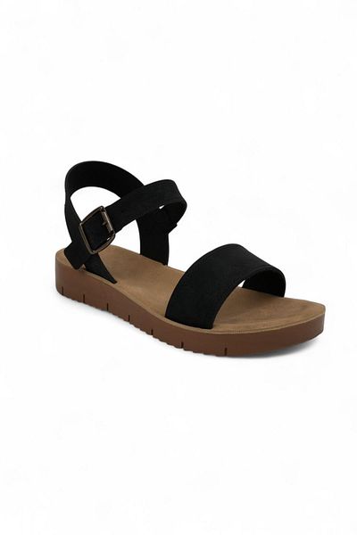 Qramed Orthopedix Single Strap Comfortable Women's Sandals Qr25201 Black