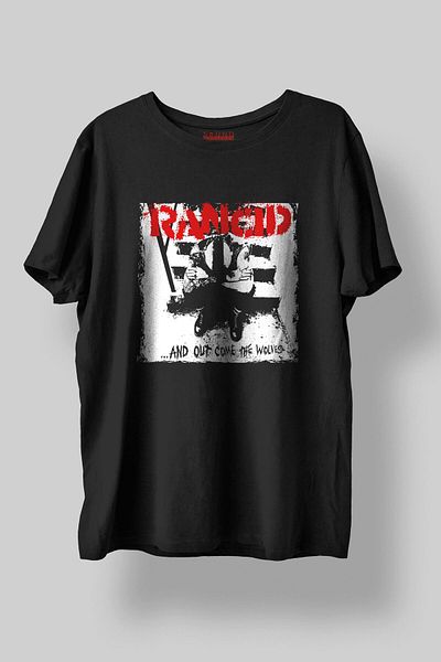 Sound Gorgeous Rancid Music Printed Regular Fit Unisex Black T-Shirt 100% Cotton No:0319