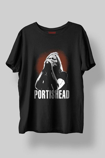 Sound Gorgeous Portishead Music Printed Regular Fit Unisex Black T-Shirt 100% Cotton No:0276