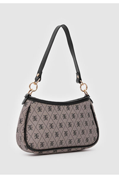 LEVA Gri çapraz baget çanta