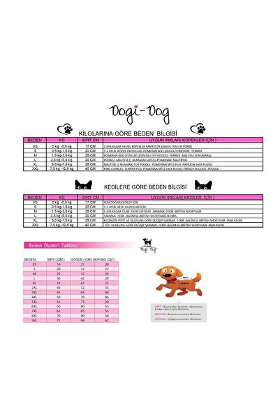 DOGİ&DOG Küçük Irk Cloudy Pink Kedi & Köpek Pijama Tulum (1kg - 10 Kg)