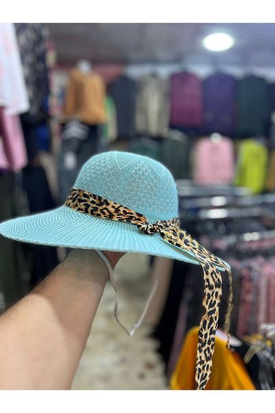 MODA Pălărie de vacanță cu buline din paie de vară pentru femei