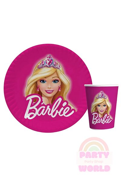 party world 🎀   Set of 8 Barbi Themed Plates and Cups