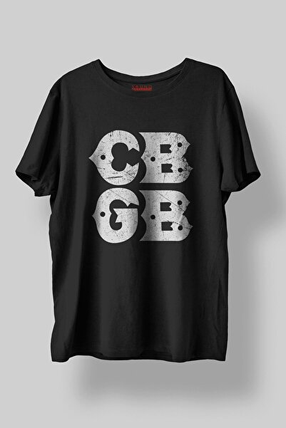 Sound Gorgeous Tricou negru unisex cu imprimeu CBGB Omfug Music, 100% bumbac ...
