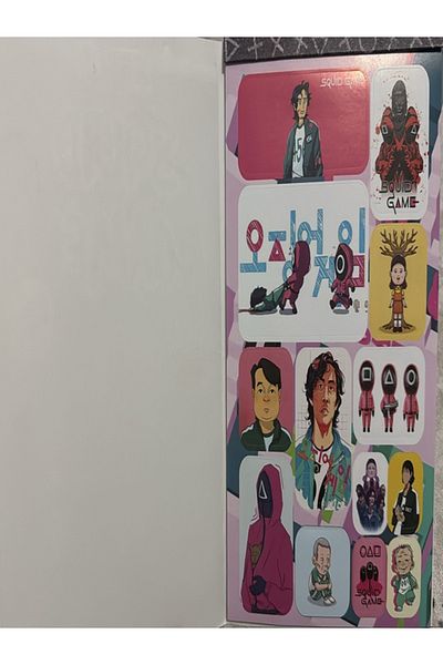 PARLAK EVREN Squid Game Sticker Notebook 16 Pages 208 Stickers