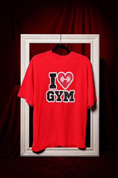 MG Love Gym Printed Unisex Crew Neck Cotton Oversize Short Sleeve T-Shirt