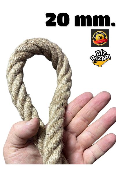 NevAvm 20mm 10 Meters Rope - 10 Meters - Ship Rope, Decor Rope, Swing Rope, Hobby and Chandelier Rope