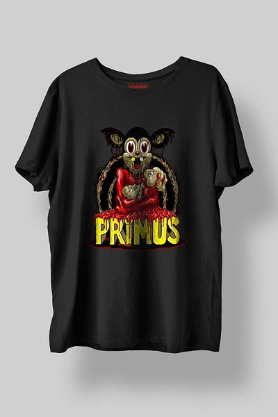 Sound Gorgeous Primus Music Printed Regular Fit Unisex Black T-Shirt 100% Cotton No:0296
